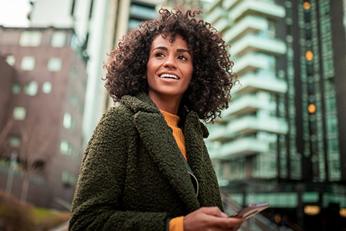 A woman thinking about her future